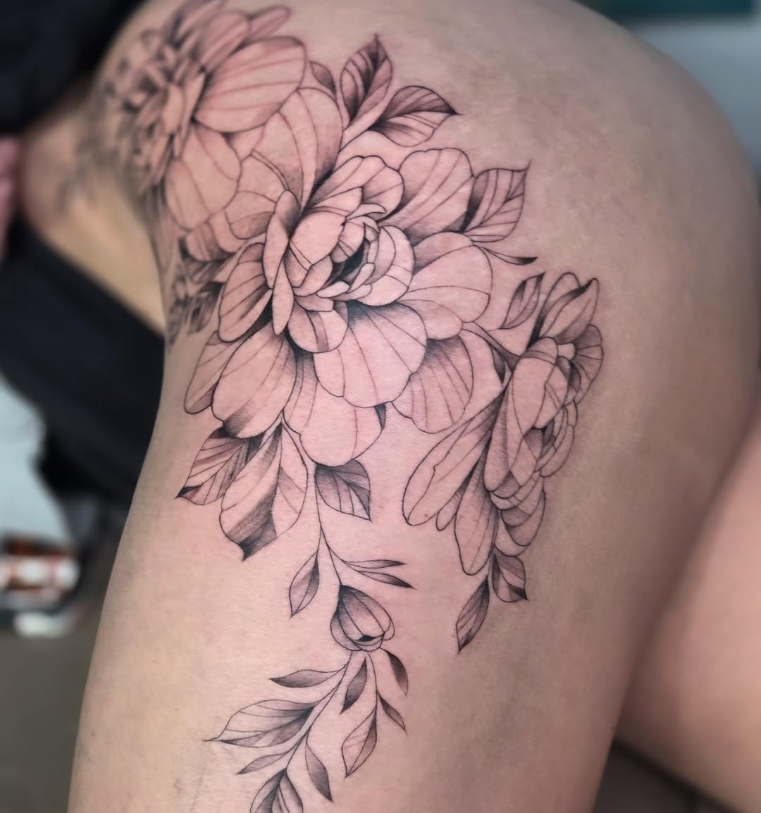 Tattoo by @yvetteartist33 — illustrative, black_and_grey