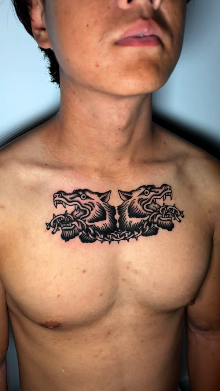 Tattoo by @kindaspiky — blackwork, illustrative