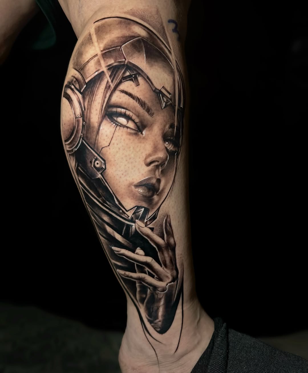Tattoo by @anacatt.tattoo — realism, black_and_grey