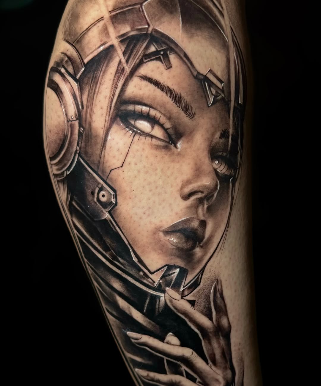 Tattoo by @anacatt.tattoo — realism, black_and_grey