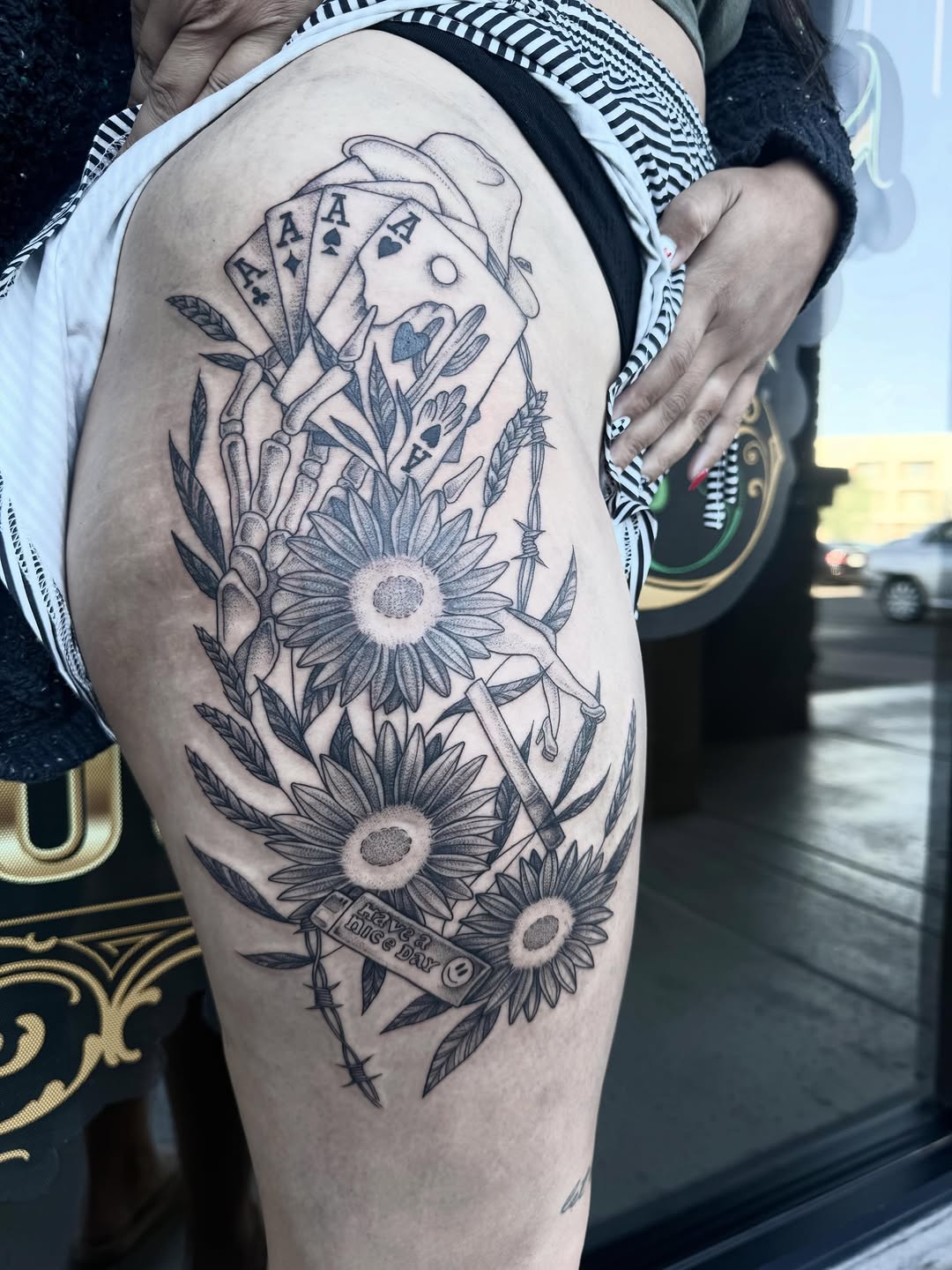 Tattoo by @jianna_tattoos — black_and_grey