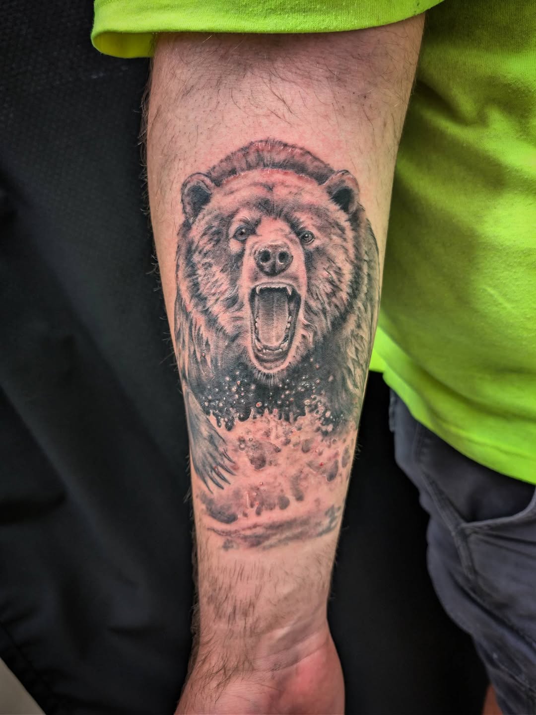 Tattoo by @yourferalfriend β realism, black_and_grey
