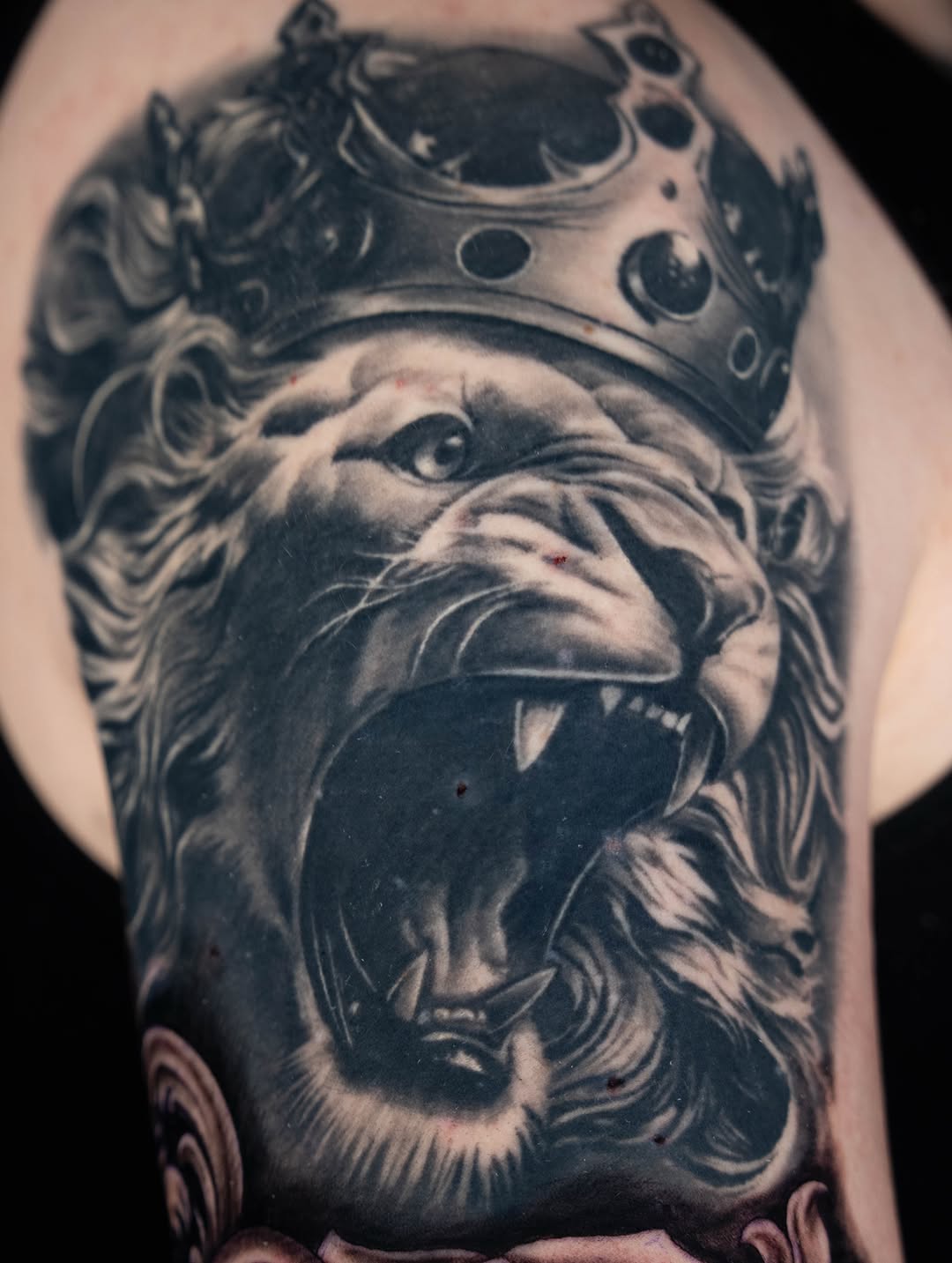 Tattoo by @keebs_sdt โ realism, black_and_grey