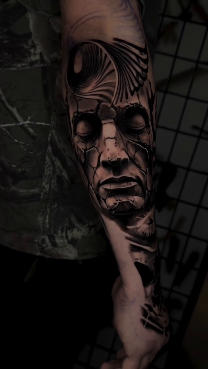 Tattoo by @carter.studios.ink โ dark_realism, black_and_grey