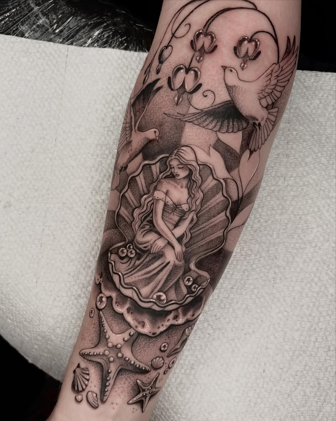 Tattoo by @spookyvuitton — black_and_grey