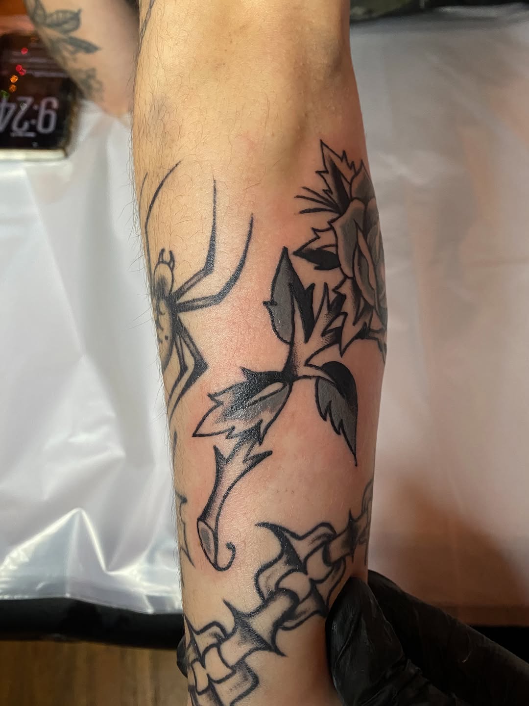 Tattoo by @karldoestattoos — black_and_grey