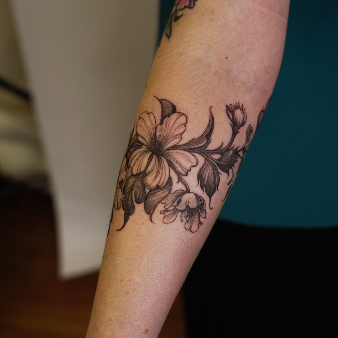 Tattoo by @simwerks — illustrative, black_and_grey