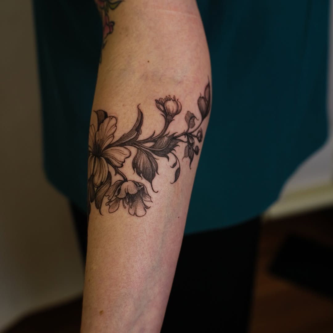 Tattoo by @simwerks — illustrative, black_and_grey
