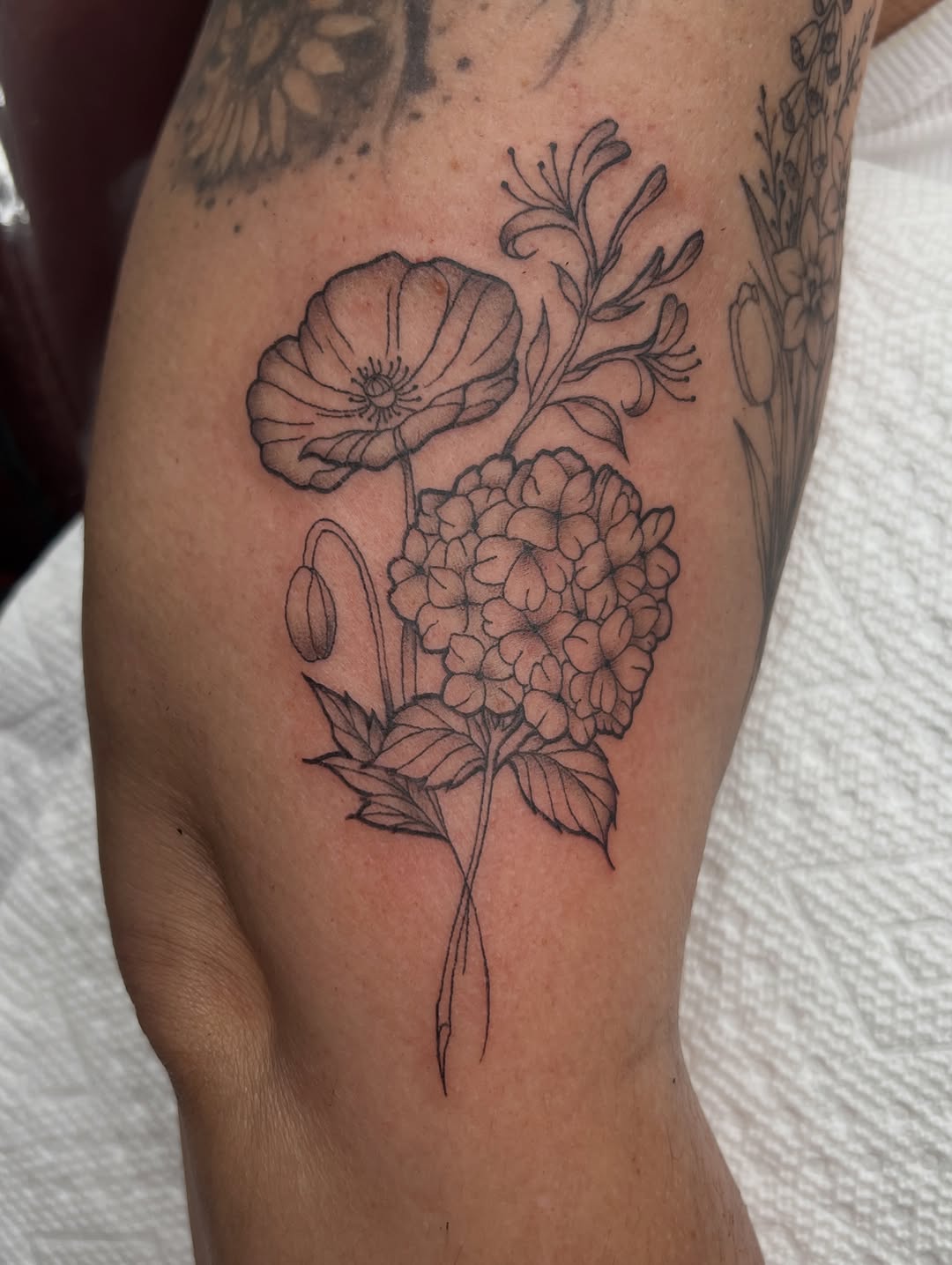 Tattoo by @blair_witch_ink โ fine_line, black_and_grey