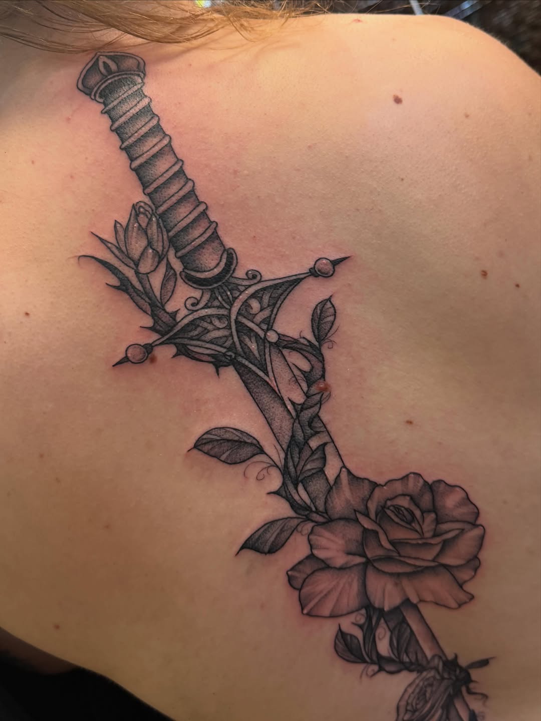 Tattoo by @tattoosbymadilynn — black_and_grey