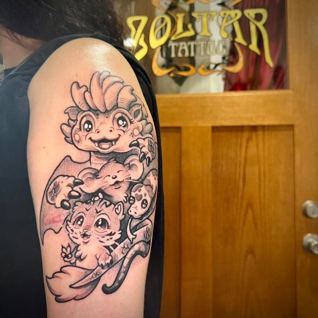 Tattoo by @coyoteharvest — new_school