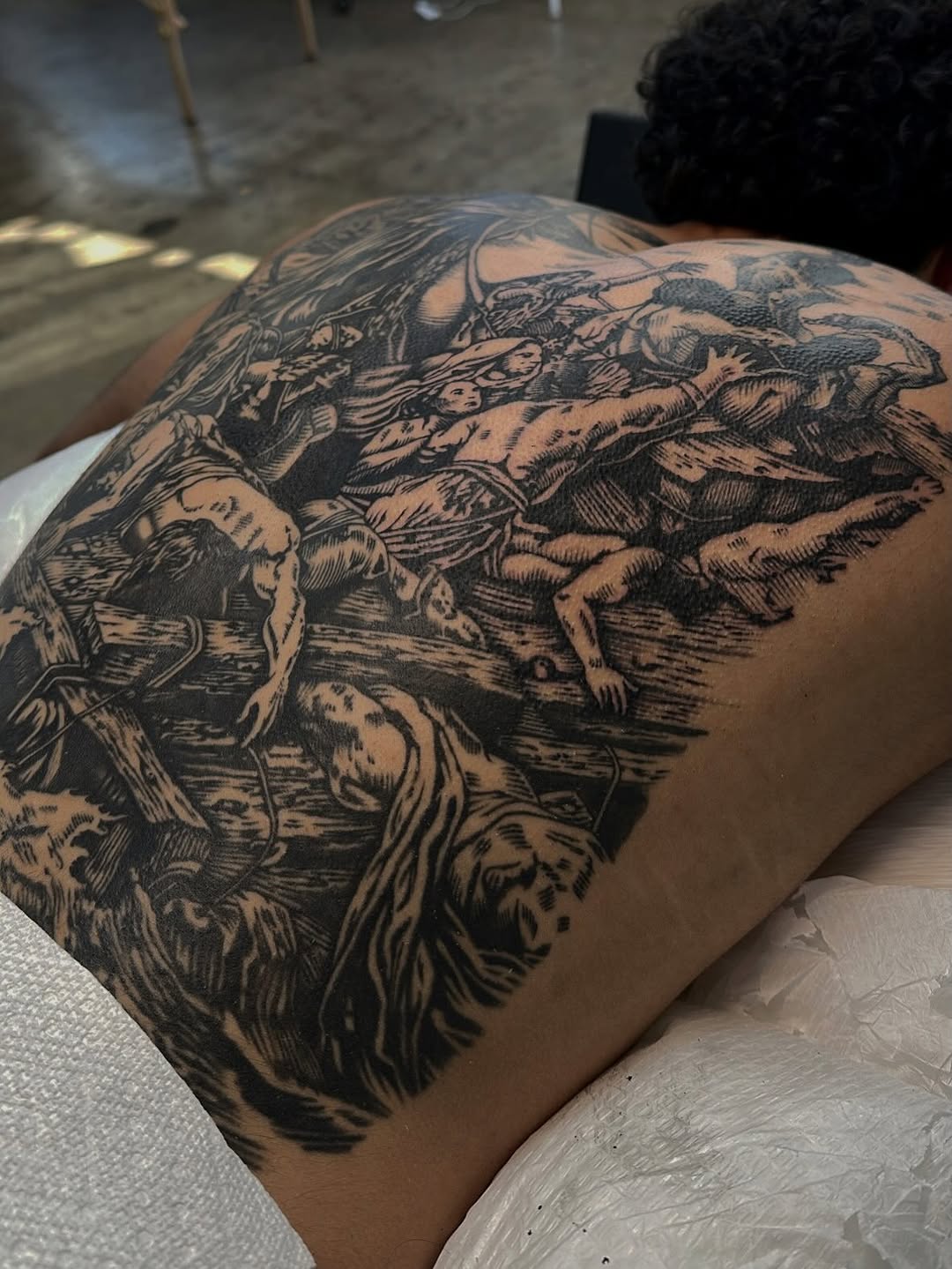 Tattoo by @ash.elrey — blackwork, illustrative