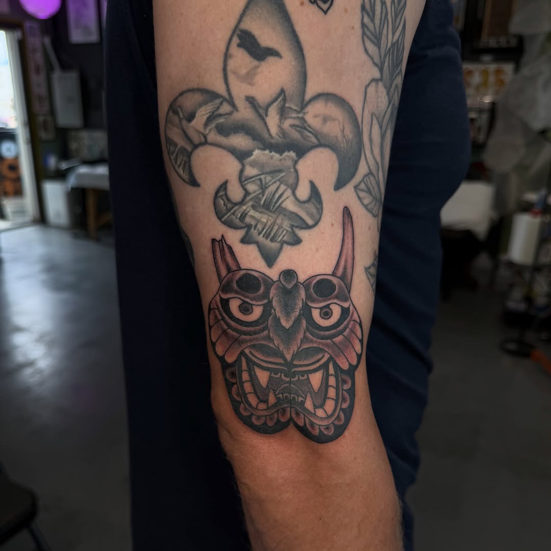 Tattoo by @devin_and_helltattoos — american_traditional, black_and_grey