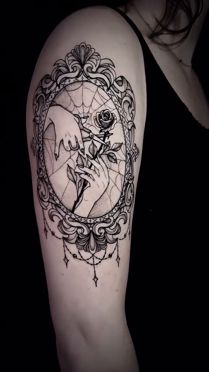 Tattoo by @artbyjaimefaith — blackwork