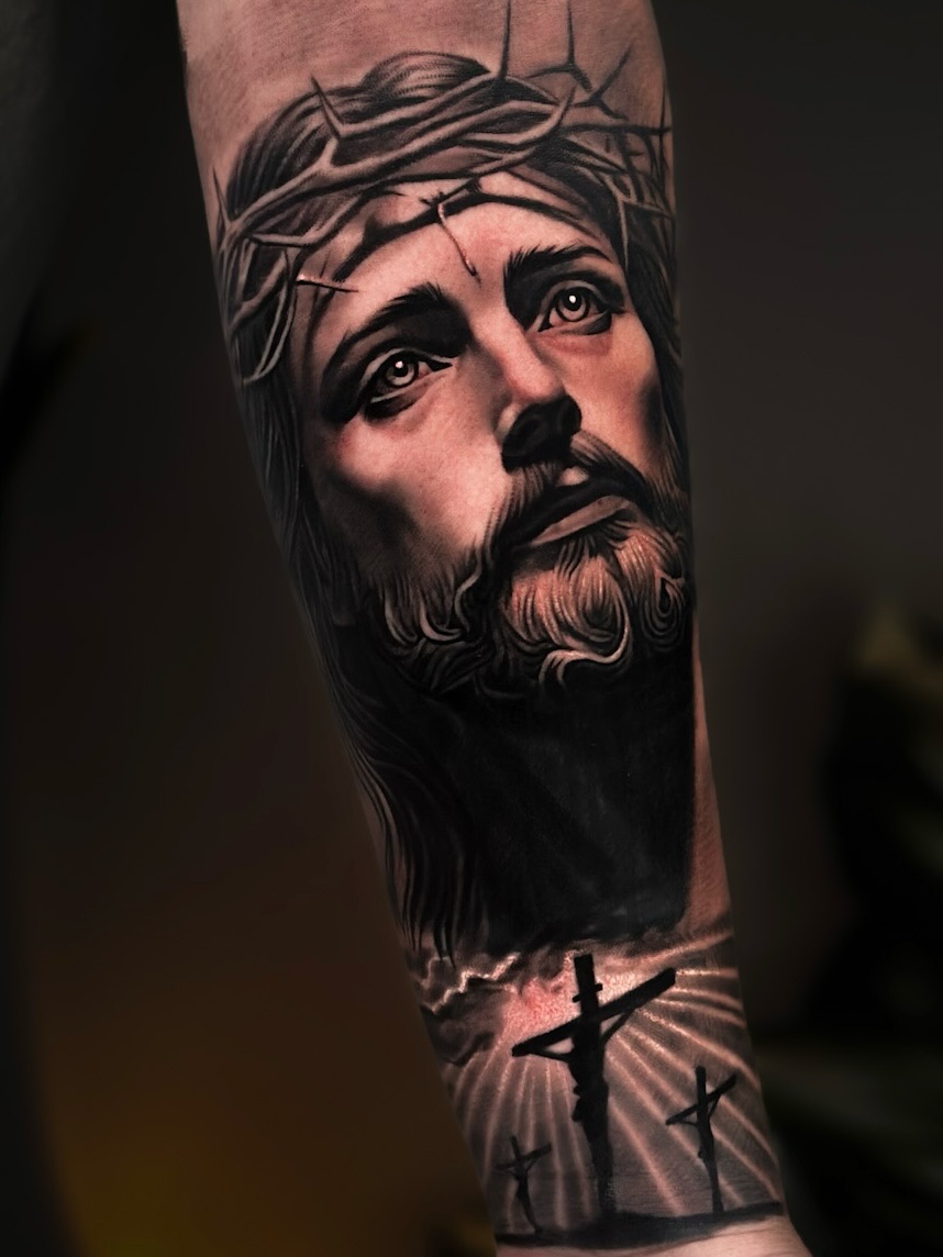 Tattoo by @nathan_inkk — realism, black_and_grey