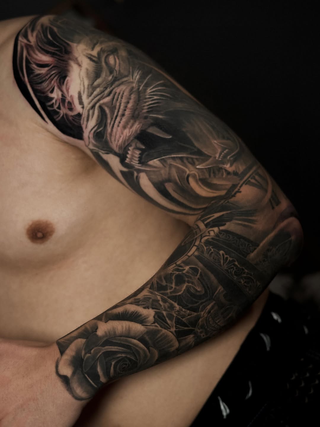 Tattoo by @baponeink — realism, black_and_grey