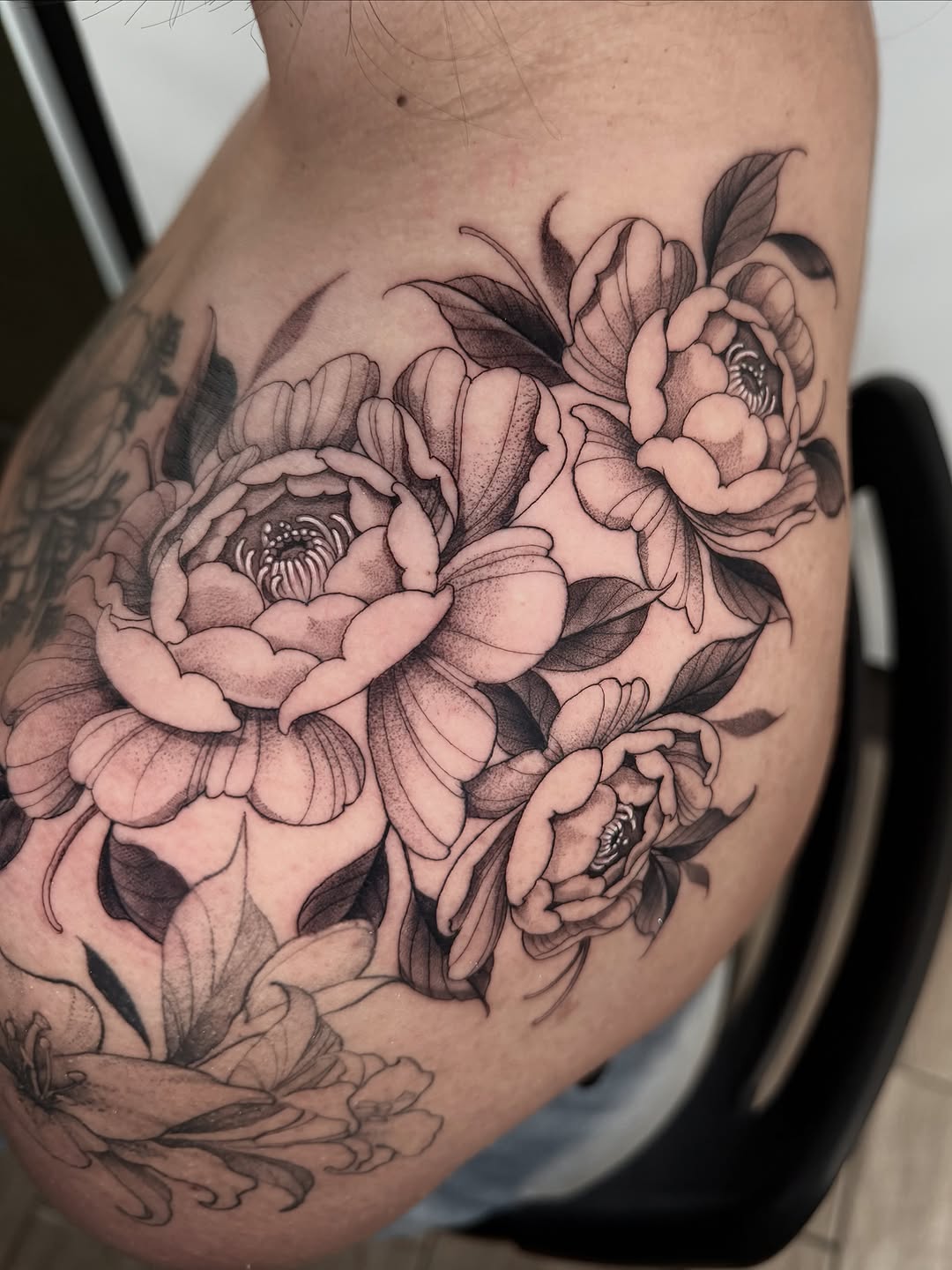 Tattoo by @robbiepina — black_and_grey, realism
