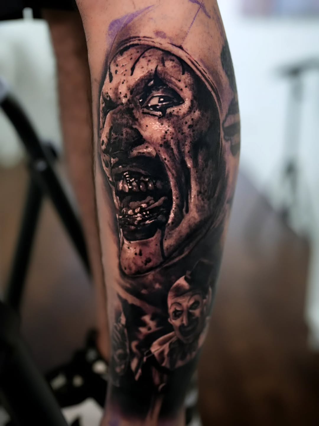 Tattoo by @vik_tattoos — dark_realism, black_and_grey