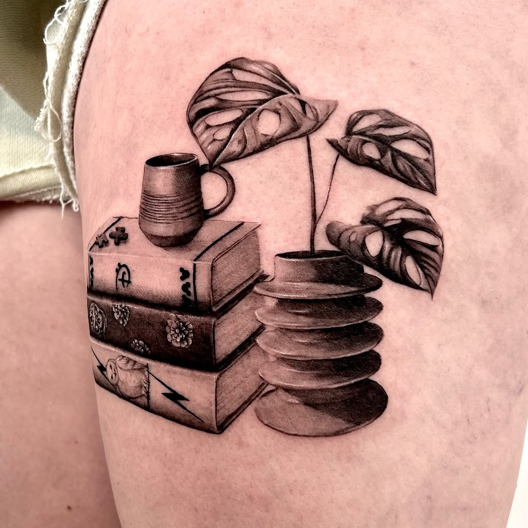 Tattoo by @long.tea_tattooer — black_and_grey