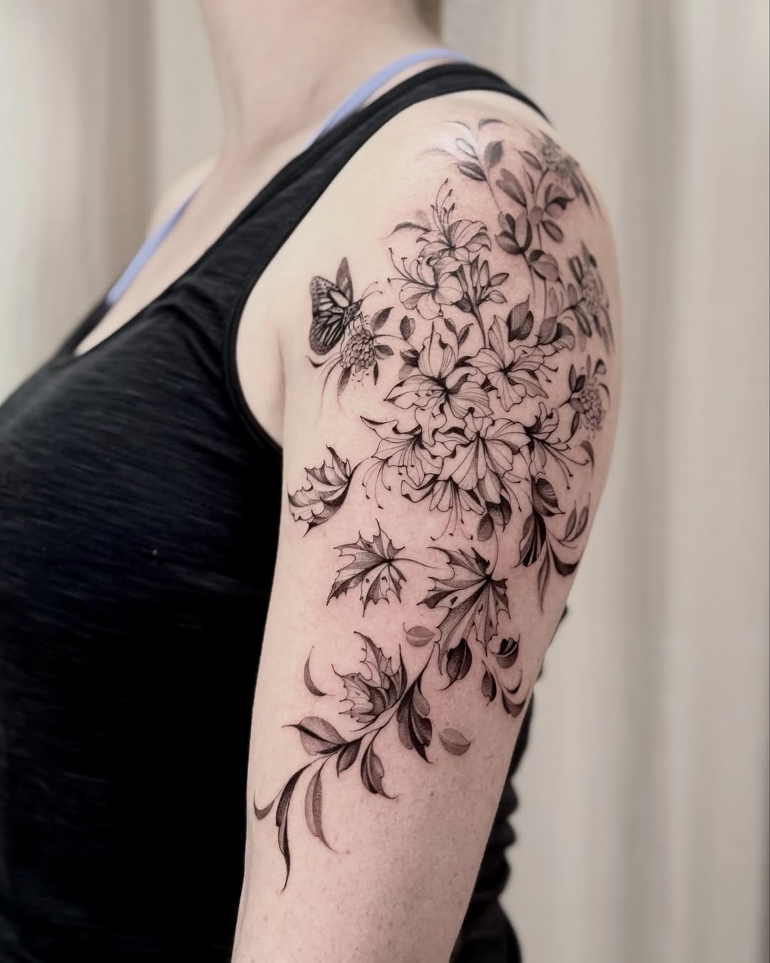 Tattoo by @aarchitattoo — fine_line, black_and_grey