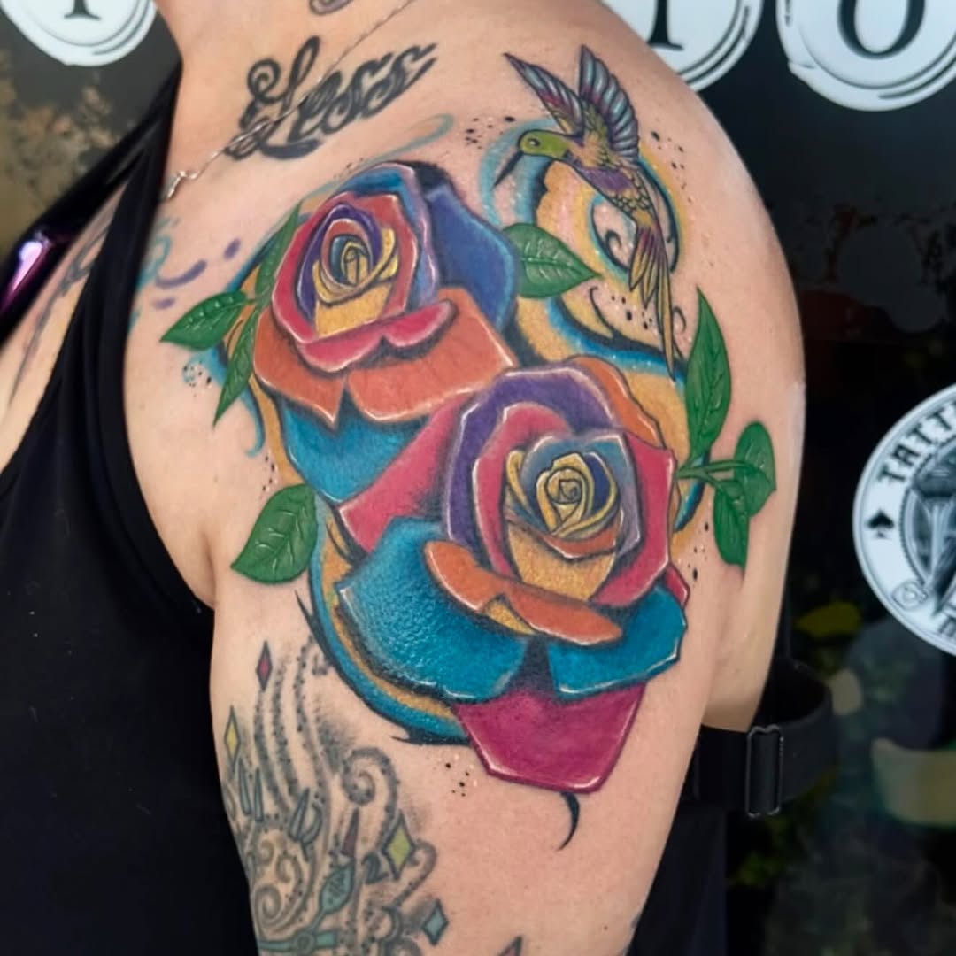 Tattoo by @mighty1one — illustrative, new_school