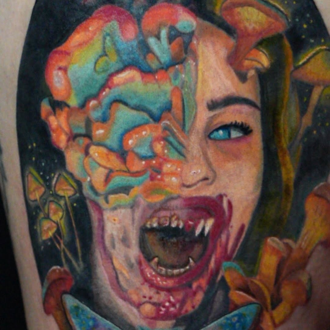 Tattoo by @rayvin_tattoos — realism, dark_realism
