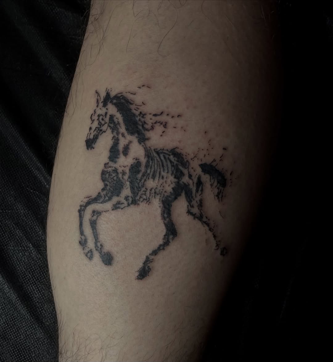 Tattoo by @jordystrange — blackwork, illustrative