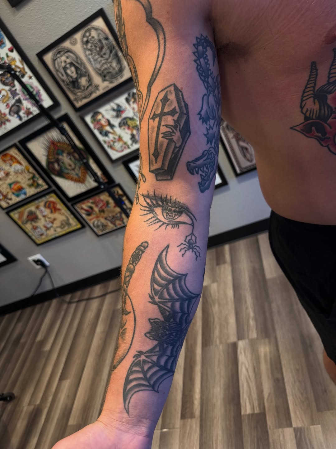 Tattoo by @josselynraetattoo — american_traditional, black_and_grey