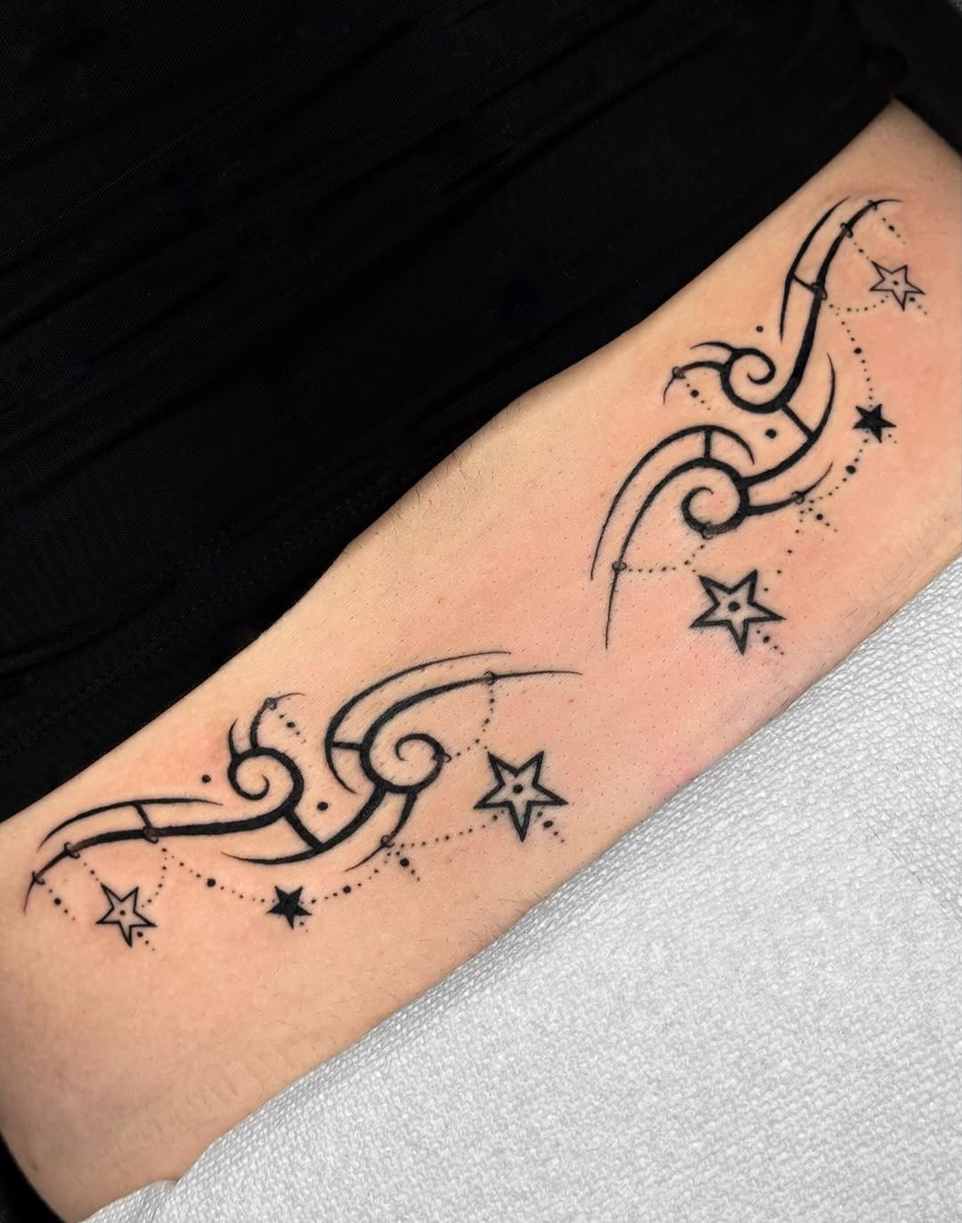Tattoo by @kaylacancion — tribal, dotwork