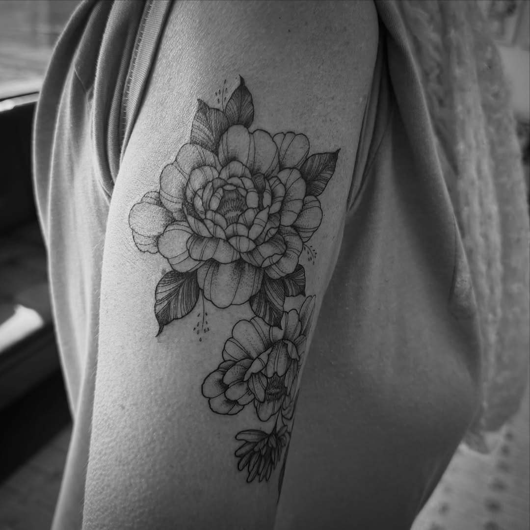 Tattoo by @inkandivvy — fine_line, black_and_grey