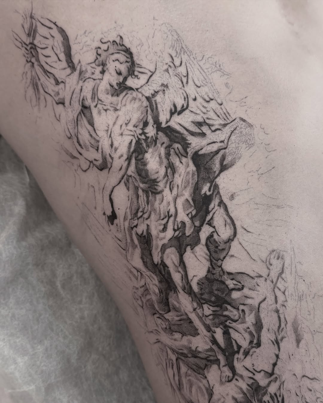Tattoo by @chunntattoo — black_and_grey, realism