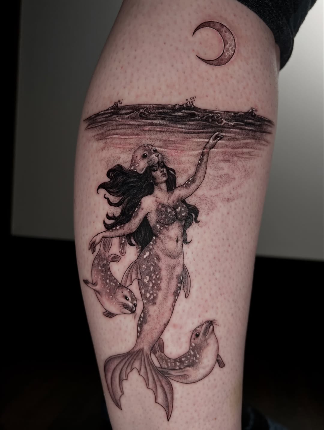 Tattoo by @zombiecattats โ black_and_grey, realism