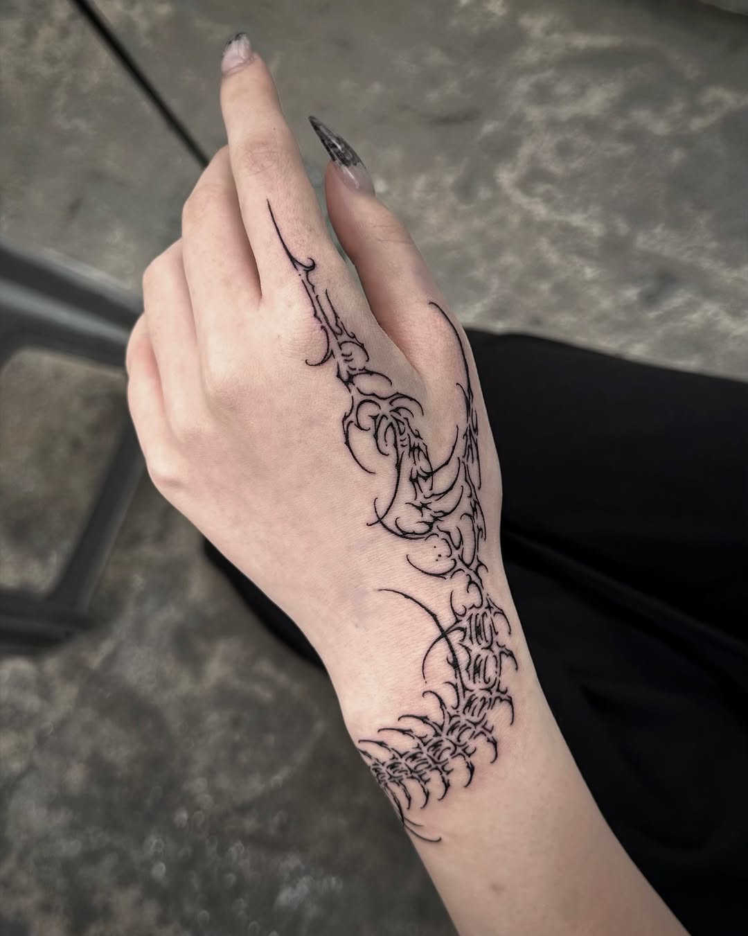 Tattoo by @kamio.ttt — blackwork, ornamental