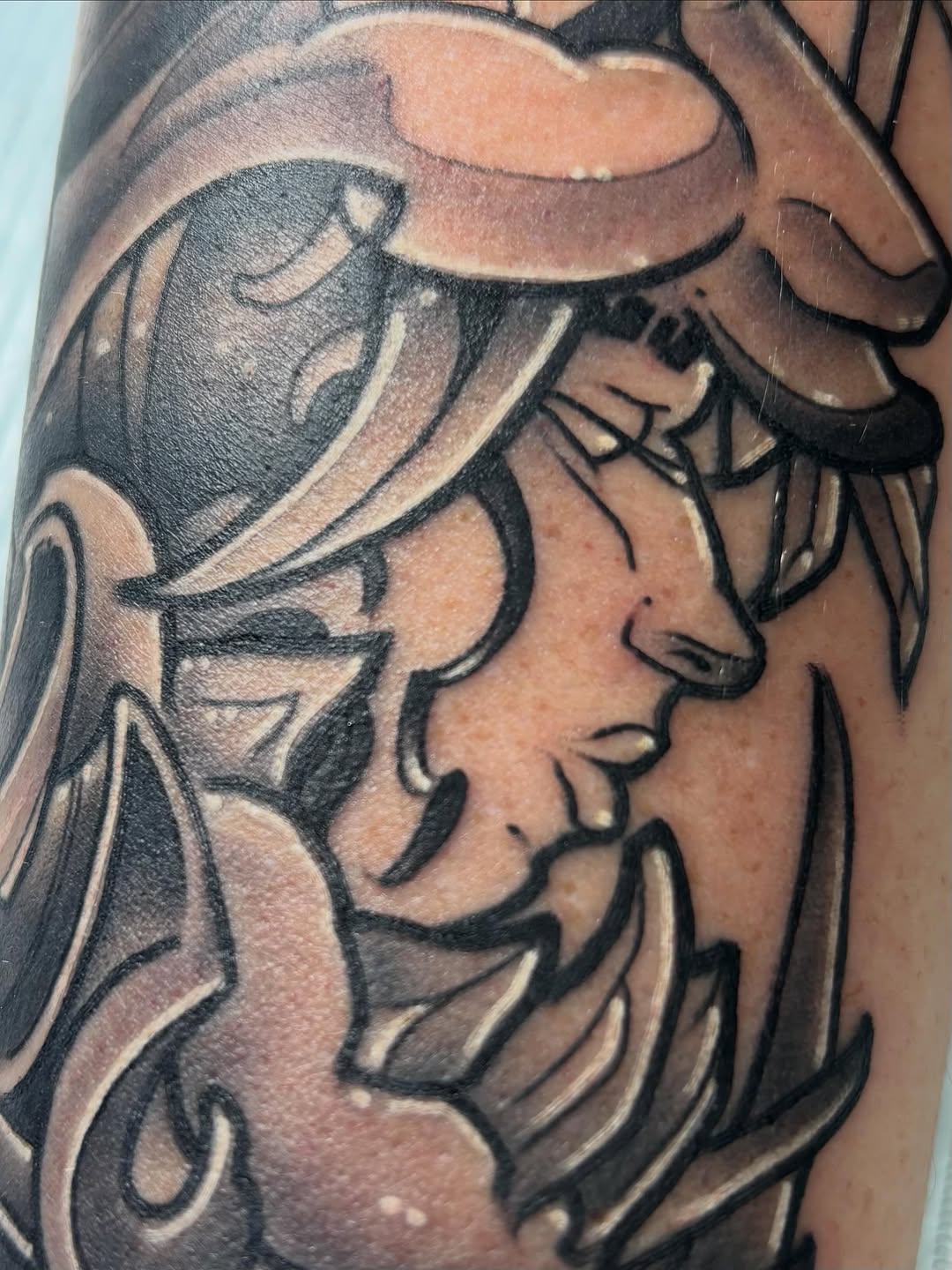 Tattoo by @ash_wv — japanese_irezumi, black_and_grey