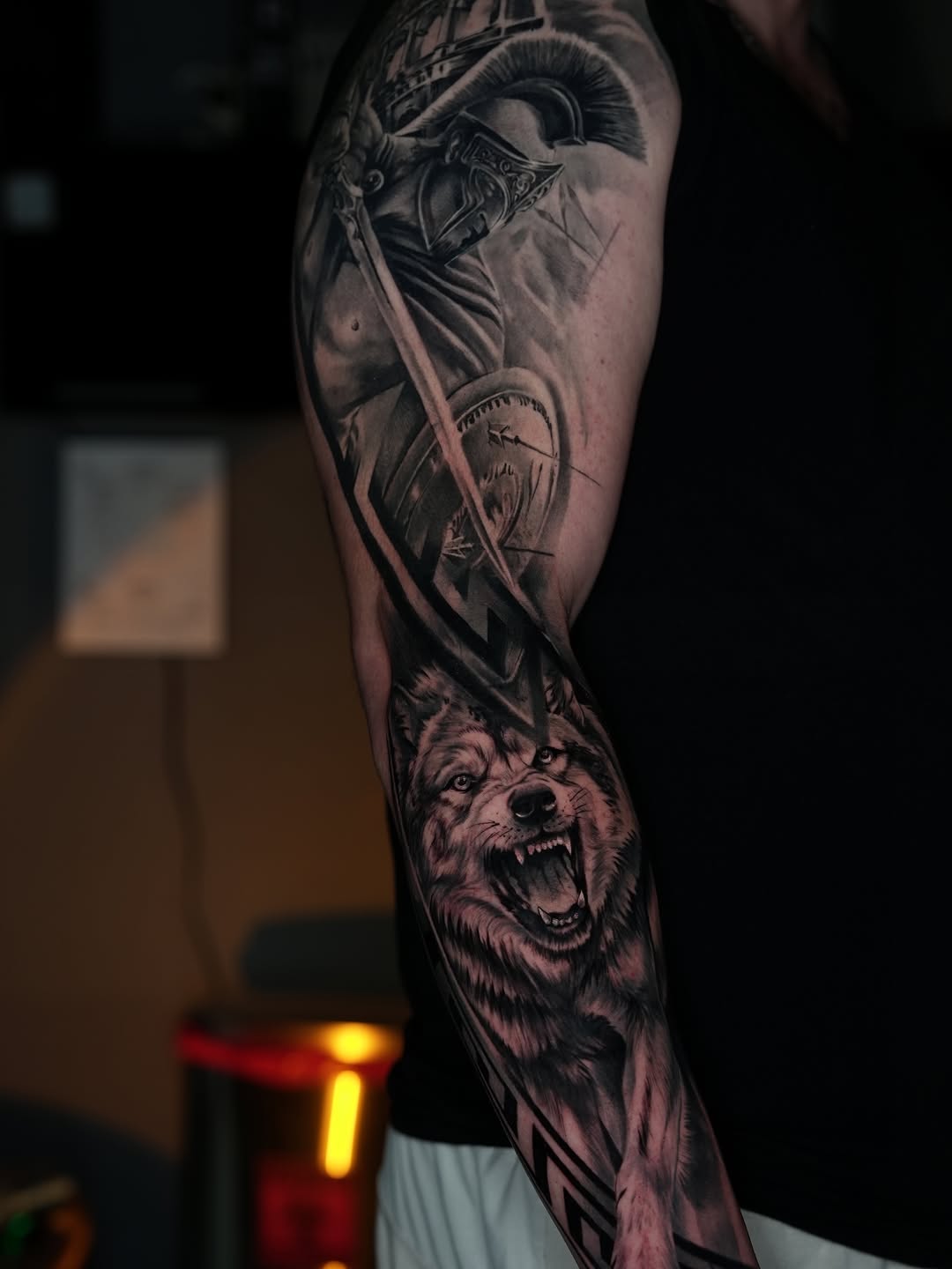 Tattoo by @arttattooandres — realism, black_and_grey