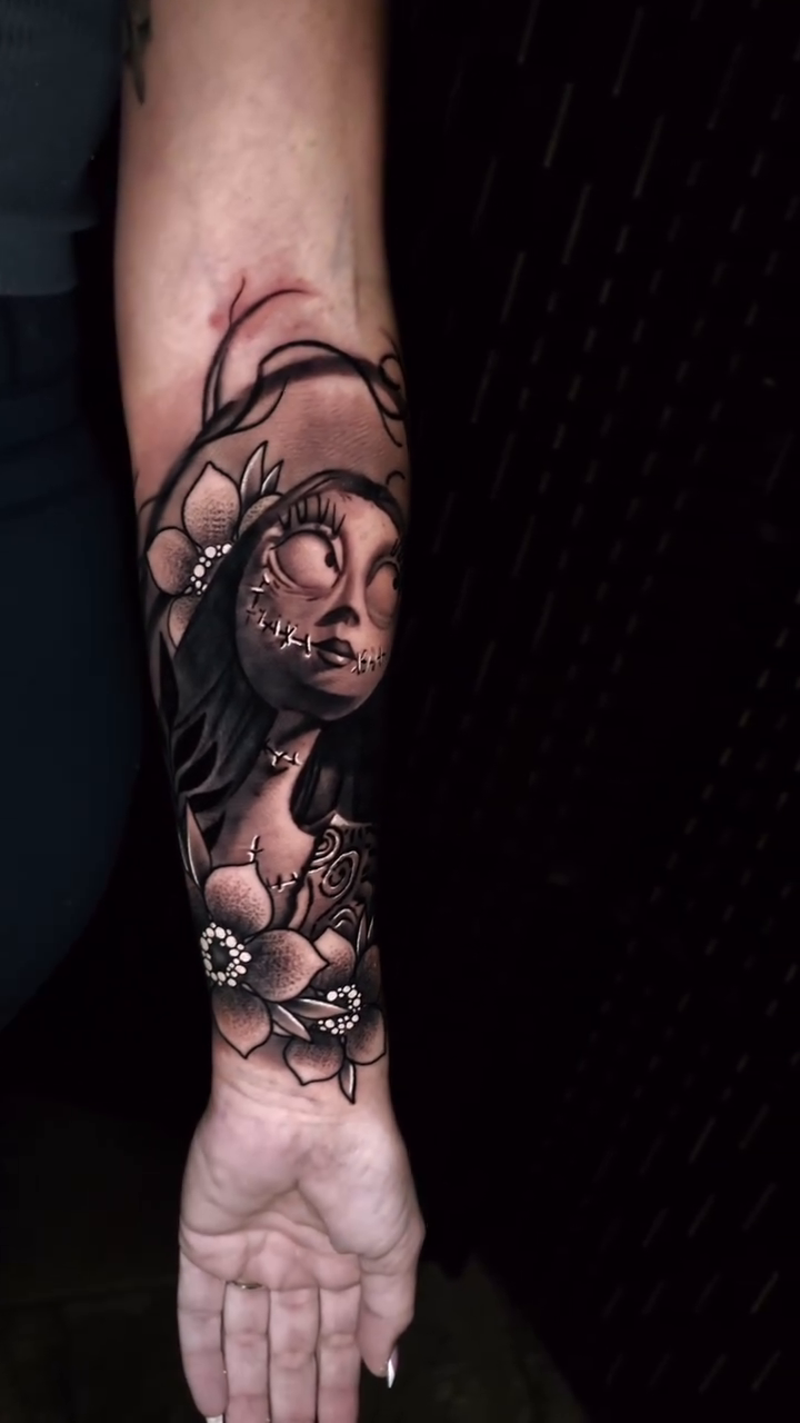 Tattoo by @tattoosbymikebrownlee — dark_realism, black_and_grey