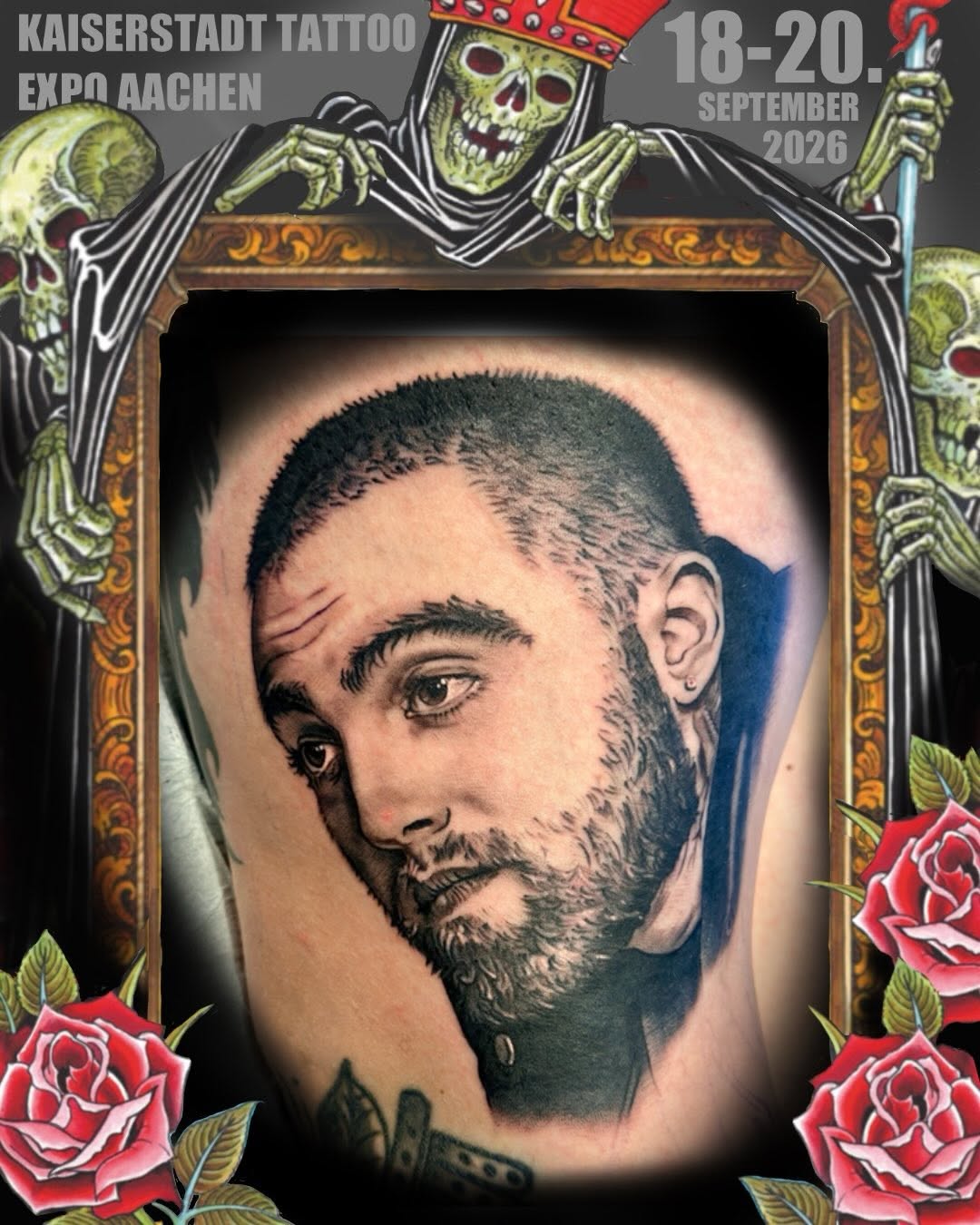 Tattoo by @hollyellistattoo — realism, black_and_grey