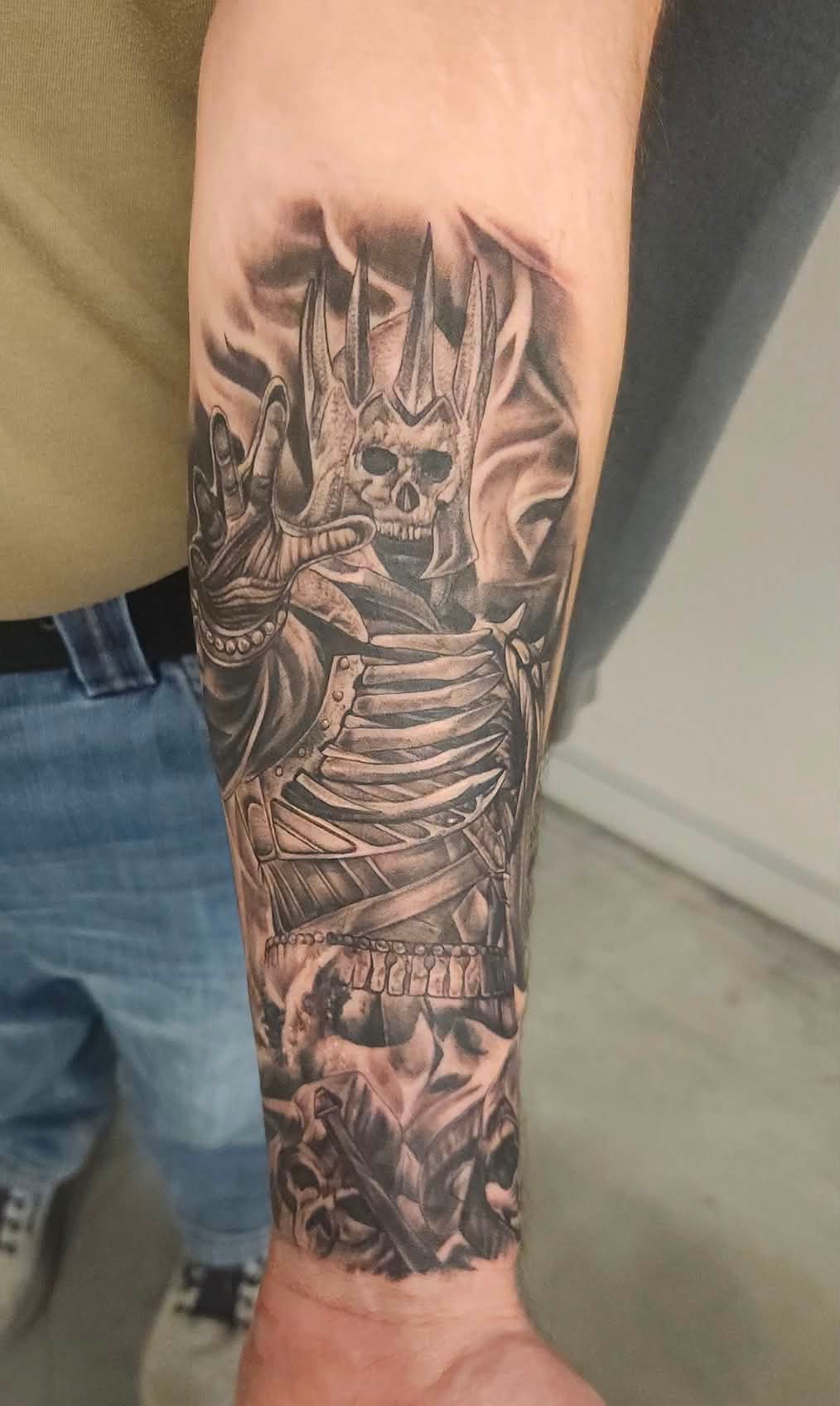 Tattoo by @elidiaveliztattoos — dark_realism, black_and_grey