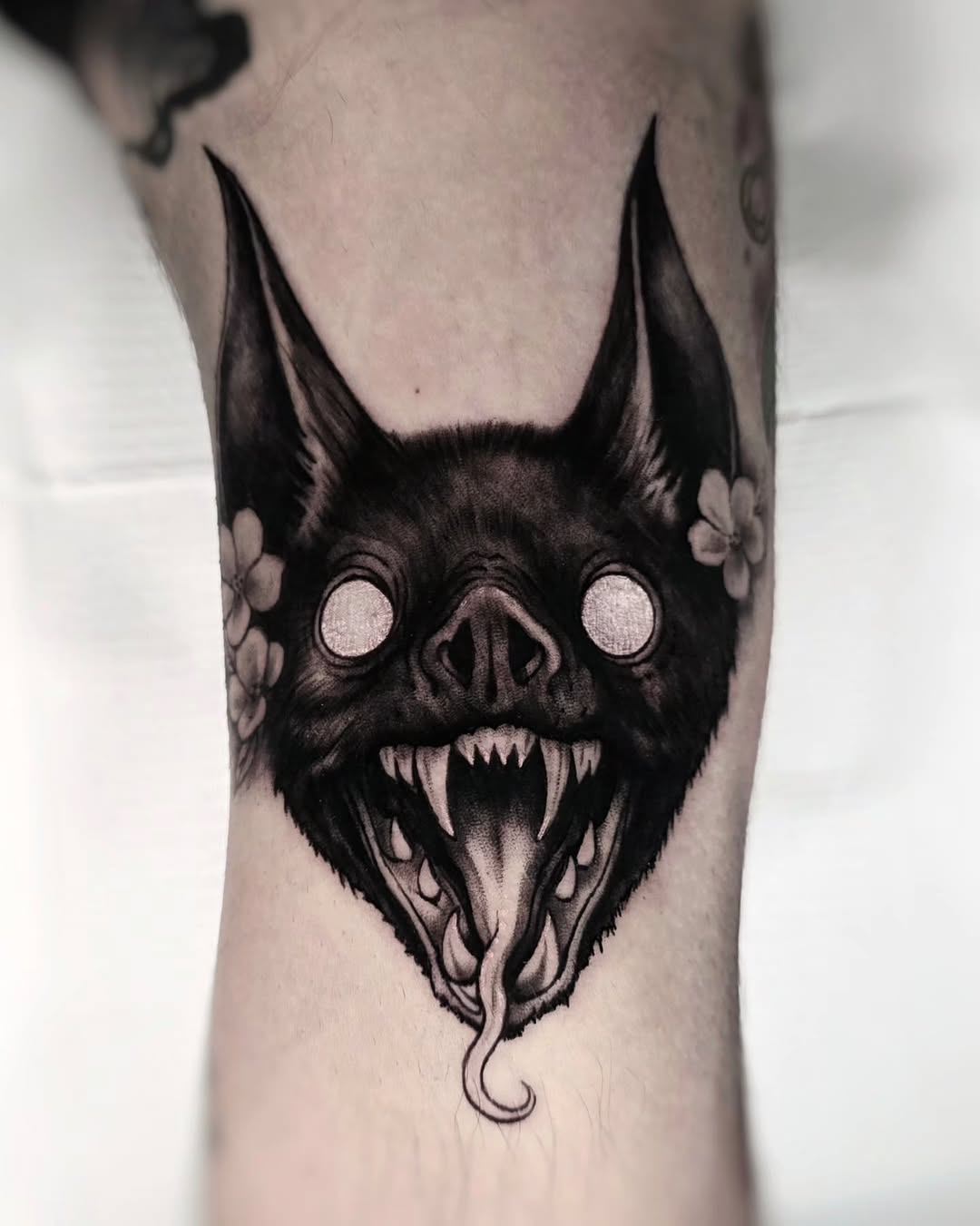 Tattoo by @zombrietattoos — blackwork, illustrative