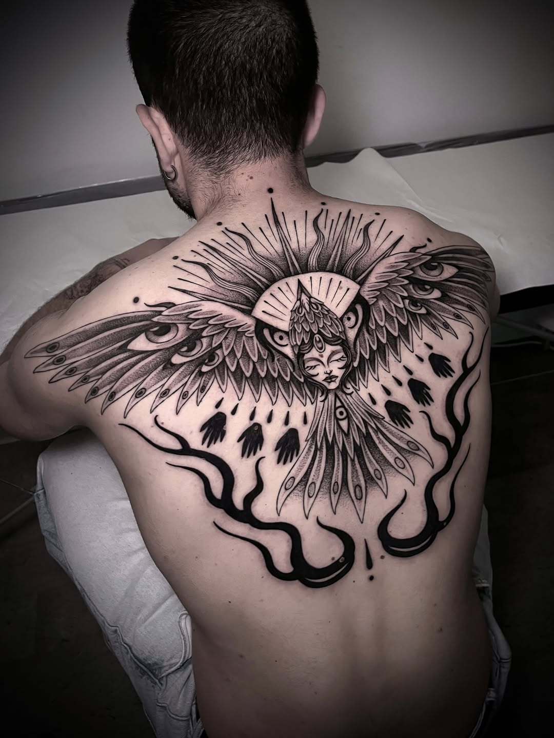 Tattoo by @arterego.ttt โ black_and_grey, dotwork