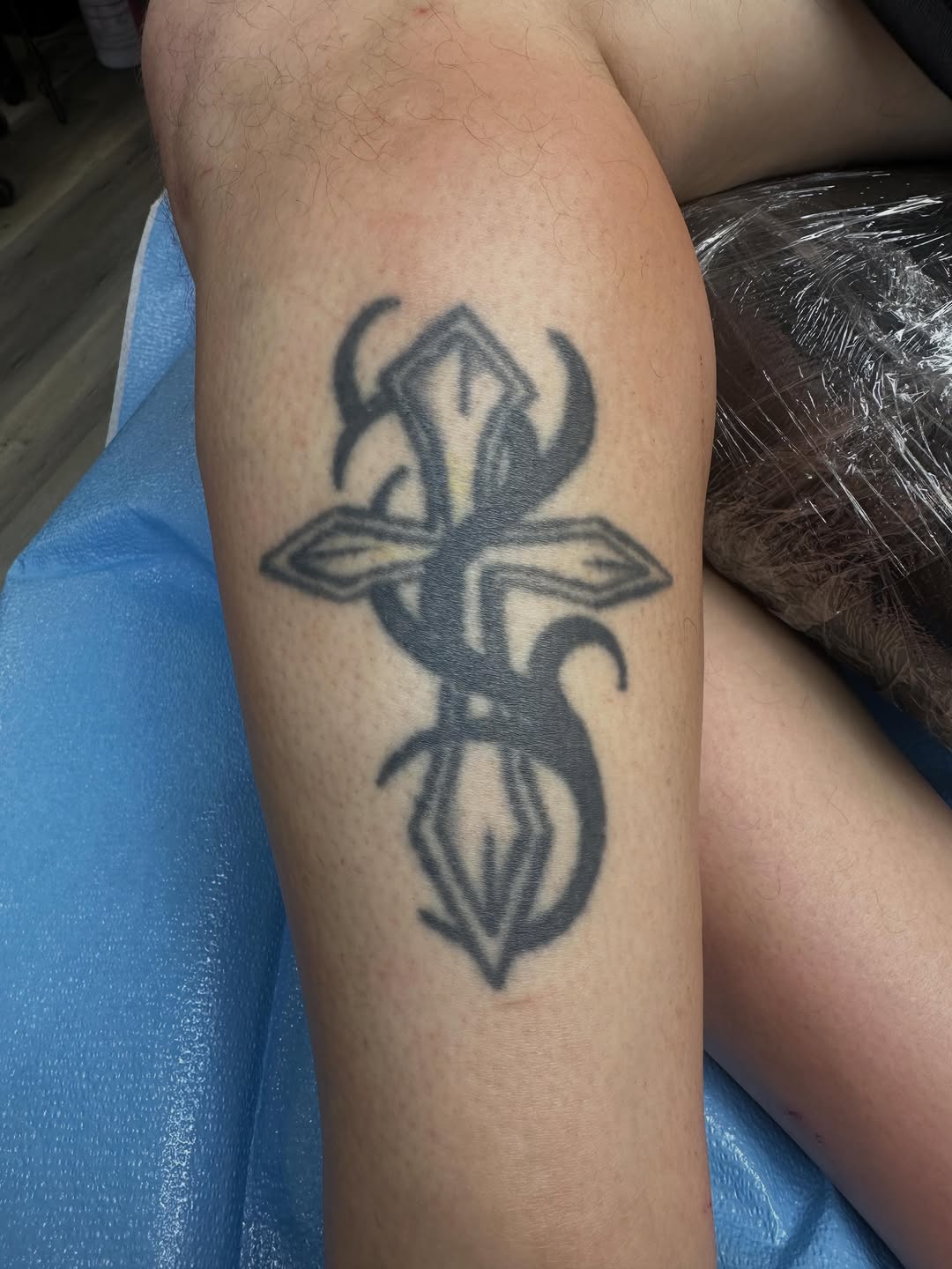 Tattoo by @gypsymaverick_ — tribal, black_and_grey