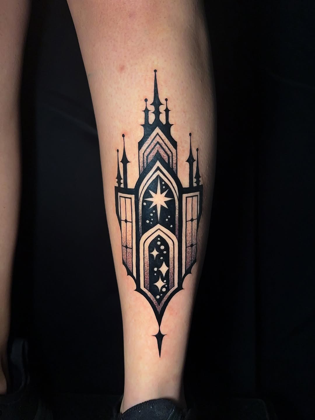Tattoo by @ambergreytattoos — geometric, blackwork
