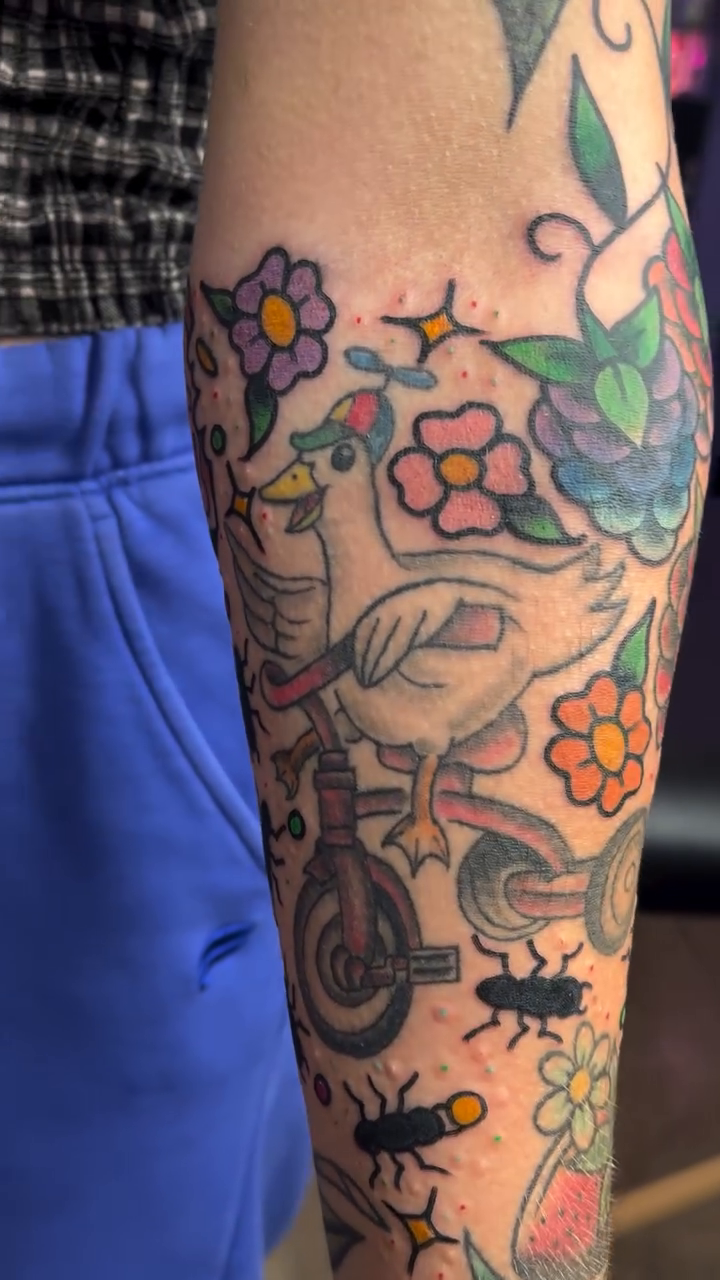 Tattoo by @berrysweettattoos — illustrative, new_school