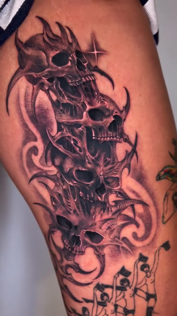 Tattoo by @cynnerrr — dark_realism, black_and_grey