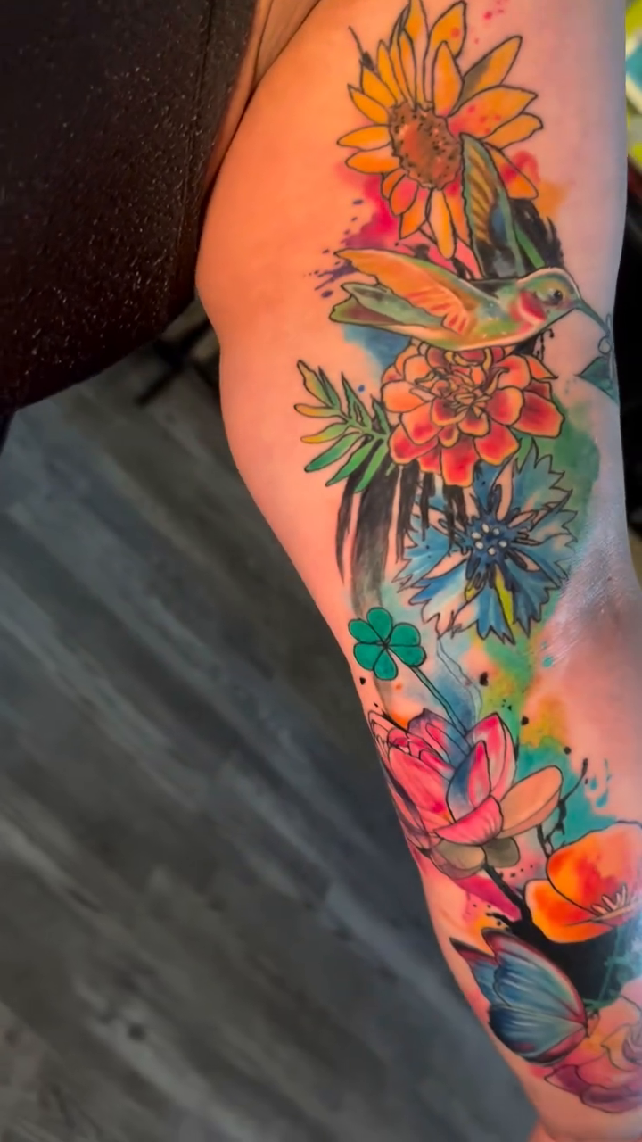 Tattoo by @graphicward — fine_line, watercolor