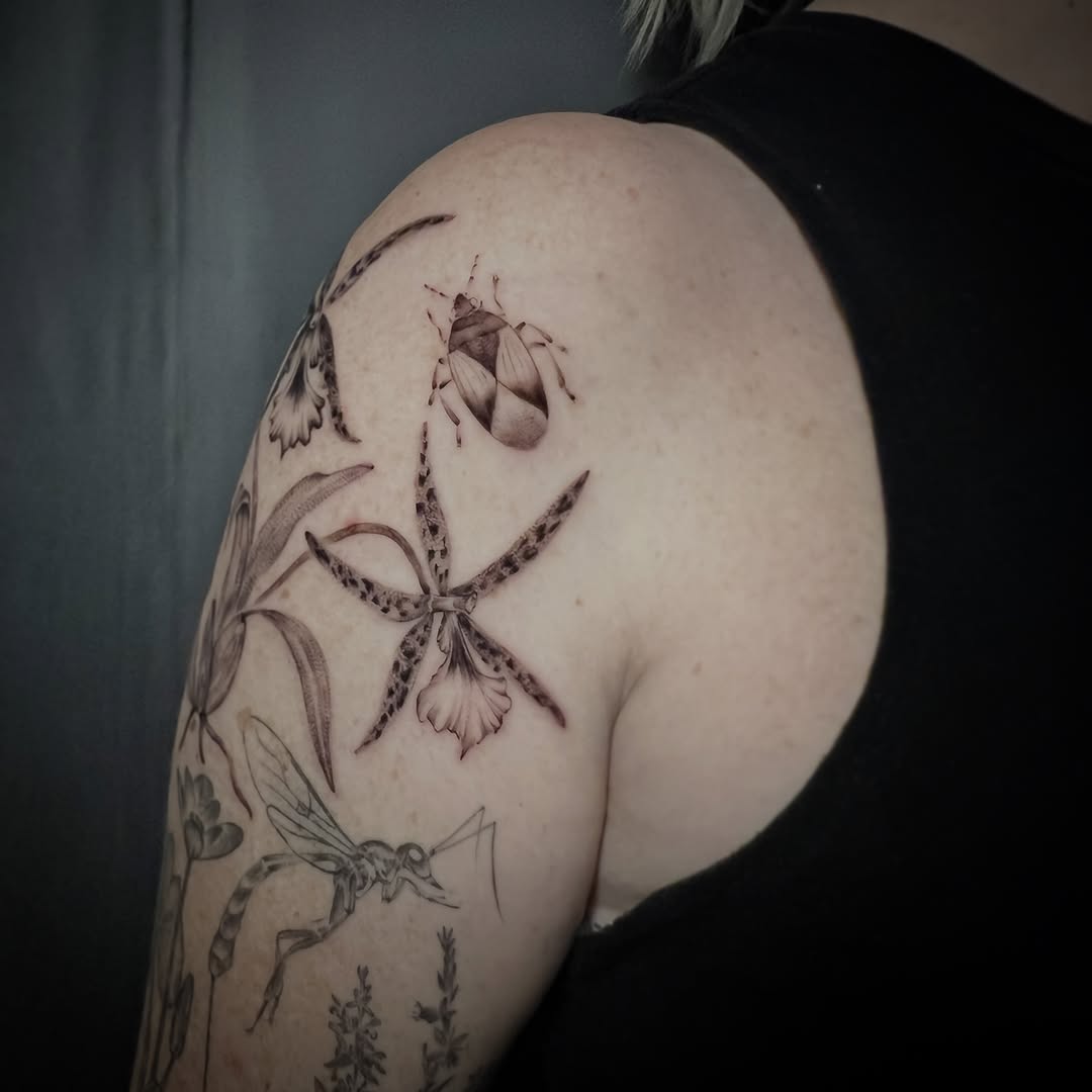 Tattoo by @southpaw.stipple โ realism, black_and_grey