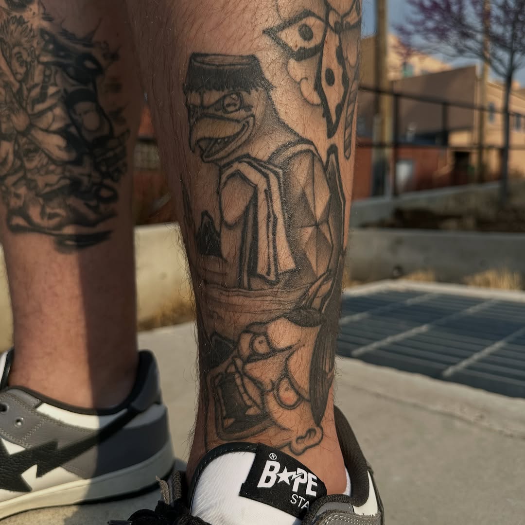 Tattoo by @noeldoestattoos — new_school, black_and_grey