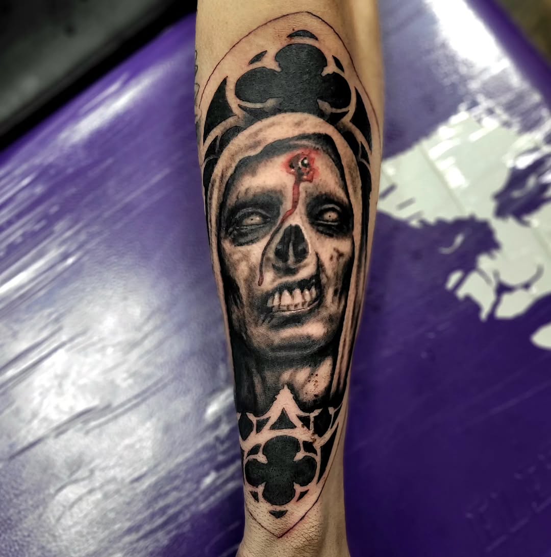 Tattoo by @jentrey_mccausland_11 — dark_realism, blackwork