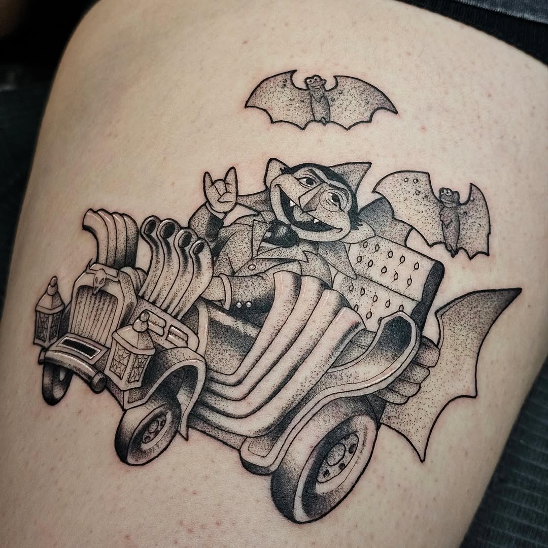 Tattoo by @tatoutofhell — black_and_grey, chicano