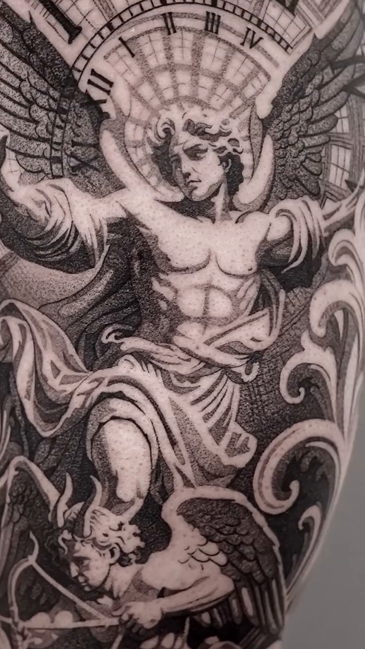 Tattoo by @lissfoxy β black_and_grey